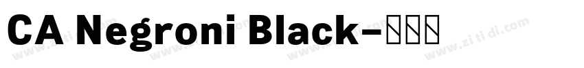 CA Negroni Black字体转换